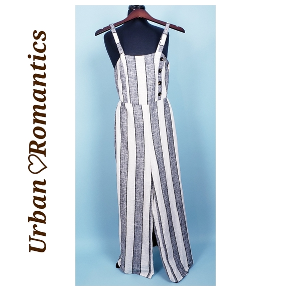 URBAN Romantics Pants - Urban Romantics Linen Stripe Jumper, Size L, NWOT